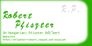 robert pfiszter business card